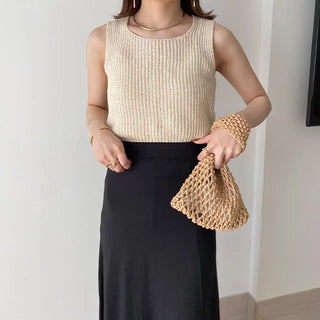 soda square sleeveless knit