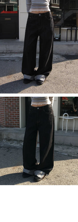 Paul You Raw Wide Roll-up Pants - 2 colors