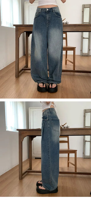 Vintage Weather Pintuck Faded Balloon Denim PT