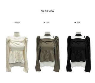 Forming Choker Ribbon Blouse - 3 Colors