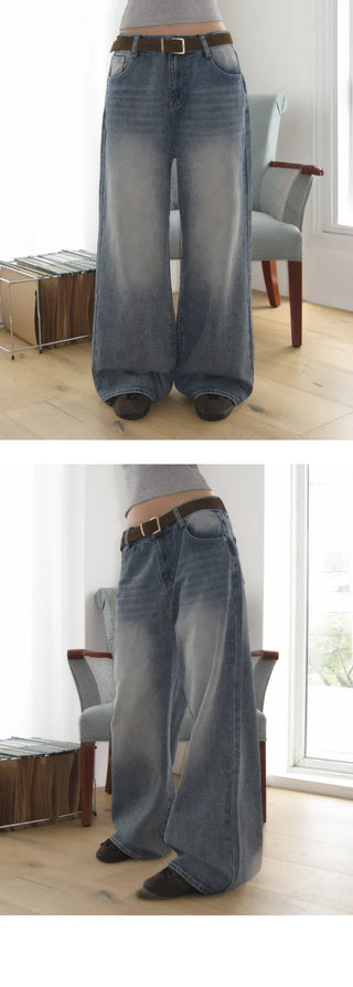 Nerdy Catbrush Faded Wide Pants - 4 Colors