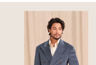 [CULTUM] Double-Breasted Cotton Corduroy Suit Set
