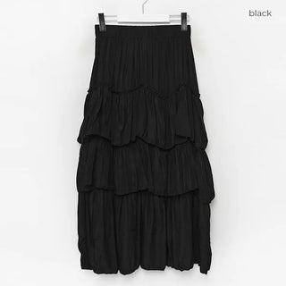 Can-can frill long skirt