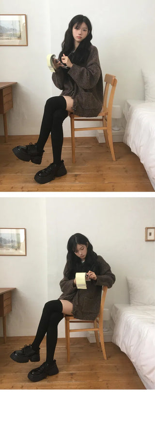 Tteokbokki Hooded Over Cardigan - 3 colors