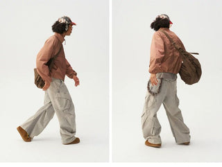 [Monterest] Washed Cotton Pleated Wide Leg Pants