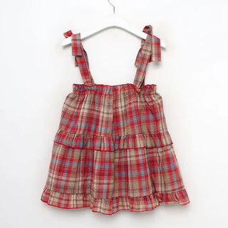 Checked camisole blouse