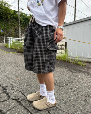 Checked cargo Bermuda shorts