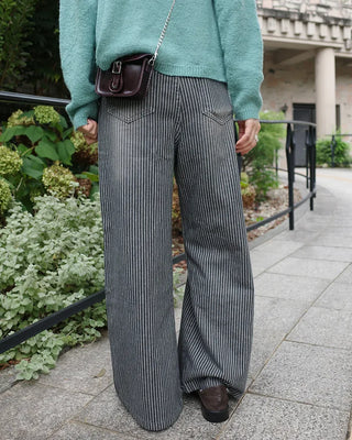 Herringbone striped pants