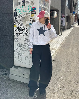 (Unisex) Studded Belt Wide Pants