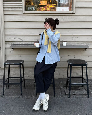 Striped pendant shirt