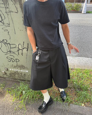 Back-band slacks Bermuda shorts