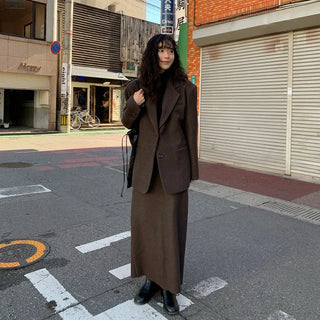 [Quilted Lining] Oversized Wool Jacket