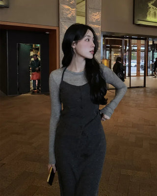 Knit camisole & knit skirt set