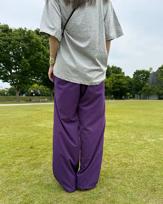 Wood Bead Nylon Easy Pants