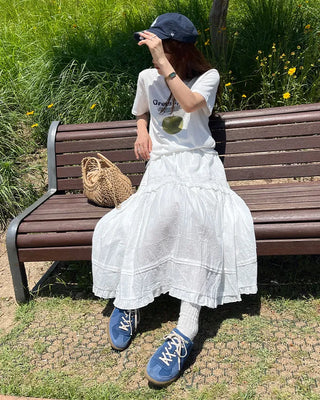 Lace tiered skirt