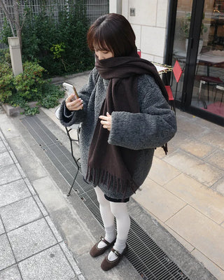Half-neck boa jacket