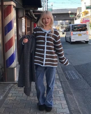 Duffle Point Border Cardigan