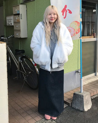 Reversible fur jacket