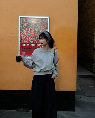 Balloon Cropped Sweatshirt