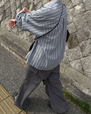 Cargo wide nylon pants