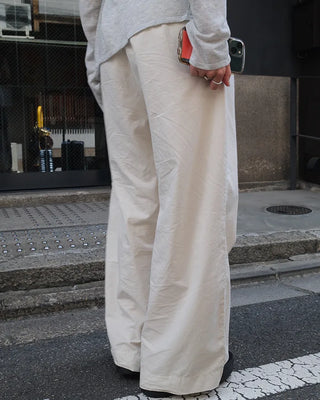 Two-pleat cotton pants