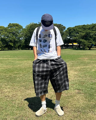 Checked Bermuda shorts