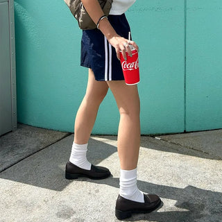 2-line elastic waist shorts