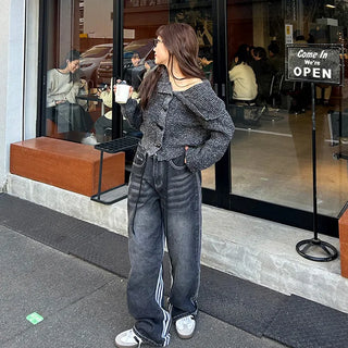 Toggle Button Turtleneck Cardigan