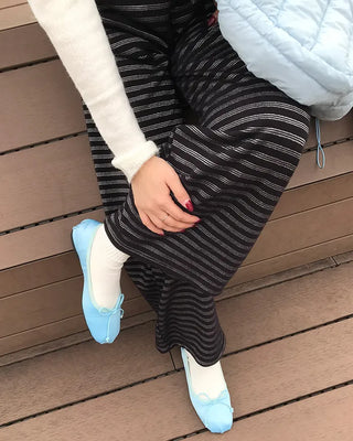 Striped elastic waist pants