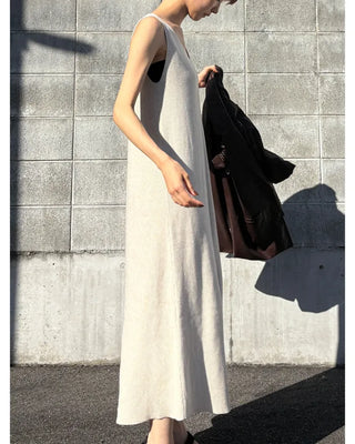 Bustier knit long dress