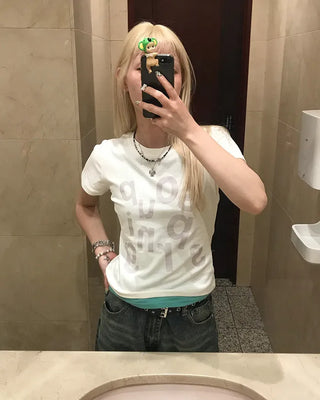 Soup Lettering Short-Sleeved T-Shirt
