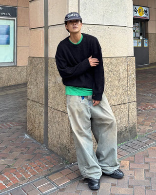 Crew Neck Rib Knit