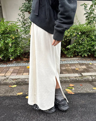 Ribbed long skirt
