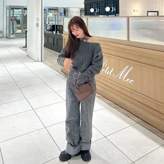 Choker One-Shoulder Knit