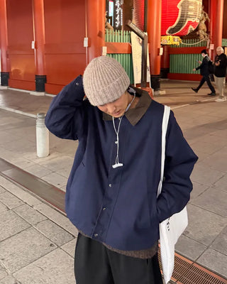 Corduroy Collar Work Jacket