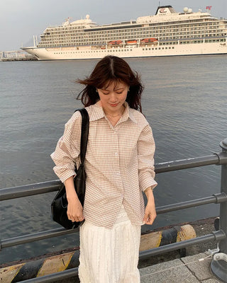 Oversized check shirt