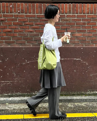 Pleated midi skirt