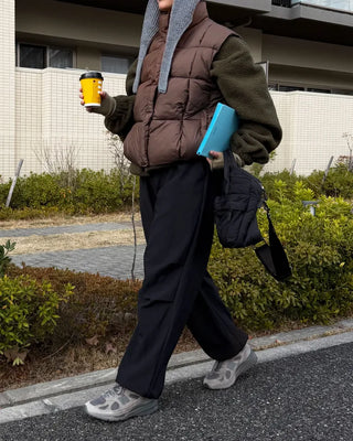 High-neck padded vest
