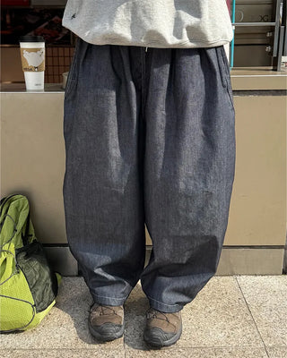 (Unisex) Two-pleat wide-leg pants