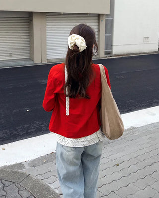 Scarf set with polka dot design sleeveless top