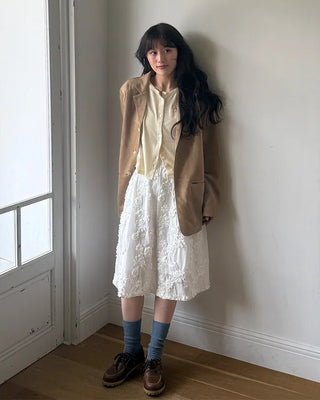 Loose-fit suede jacket