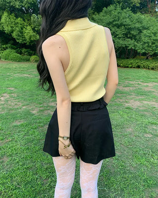 Color Button Sleeveless