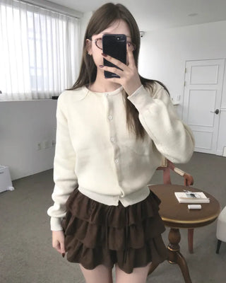 [WOOL50%]ROUNDBLENDKNITCARDIGAN(7color)
