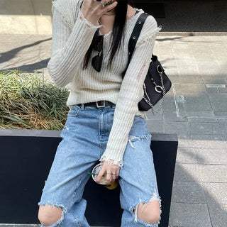 Vintage distressed knit
