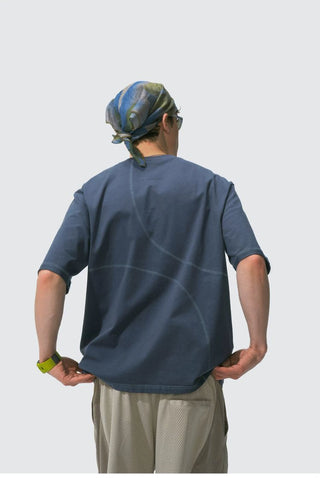 [Monterest] 7A Antibacterial Stitch Panel Relaxed Tee