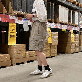 nylon cargo half pants