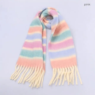 Border Tassel Scarf - P000KVYR