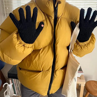 Finger-hole knit gloves