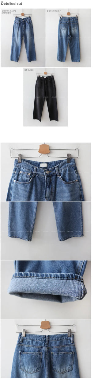 Fleece-lined denim pants