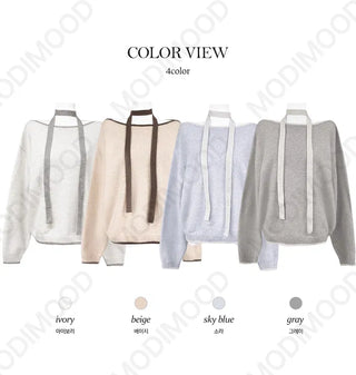 Pigmented Daily Off-Shoulder Over Wool Knitwear - 4 Colors
